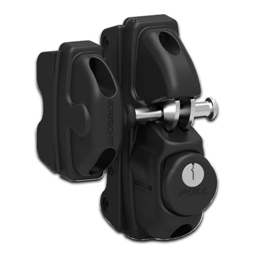 Safetech SLV-Viper X1 Gravity Gate Latch- Black, Single Sided, Keyed Alike