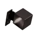 Steel Fence Rail Bracket, 40x40mm Tube, Mounting Lug, 2 Hole - Black