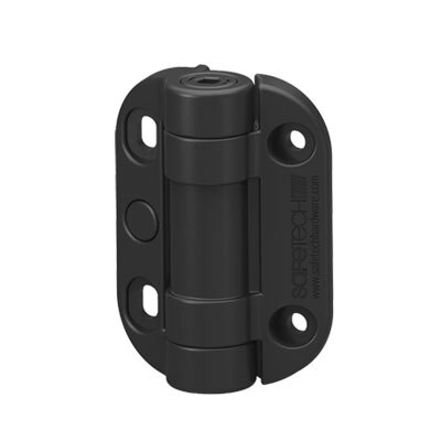 Safetech Klik Adjustable Self Closing Hinges for Gates up to 45kg : Black, No Legs, Safety Cap Included