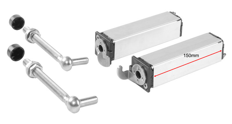 Locinox Self Closing Gate Hinges  for 40x40 Tube Gates 75kg - 150mm thread Locinox