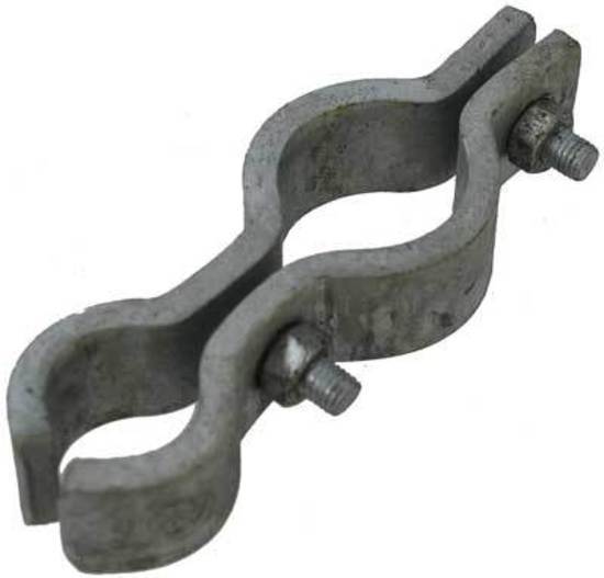[HN086] Galvanised Round To Round Hinge - Stock Yard Hinge, 50NB x 32NB (60x42mm) - Single