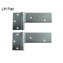 Zinc Plated Strap Hinges For Timber Gates - 14mm Pin, 145x50mm, LH, Silver - Pair