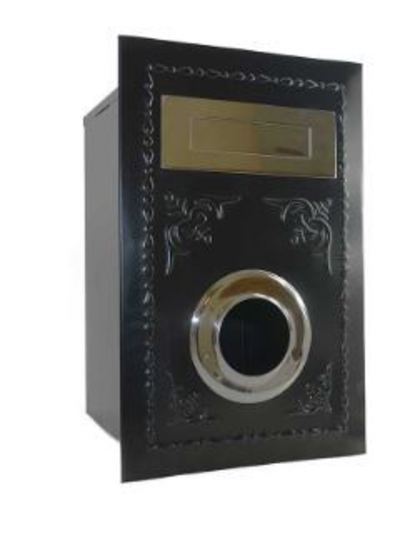 Short Letter Box Metal Decorated black