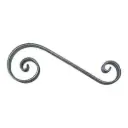 Single Scroll 200x80x40x12x6mm- - Zinc Plated