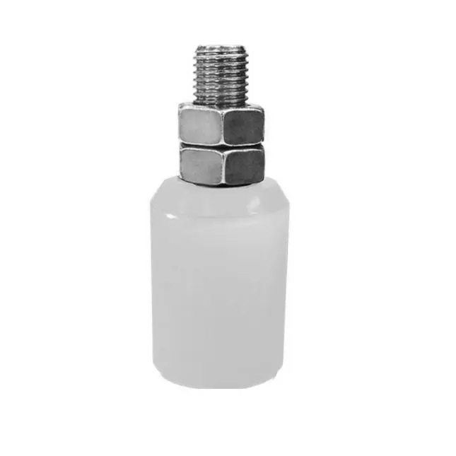 [WH112] Sliding Gate Guide Roller - 25x40mm, M12 Bolt, White