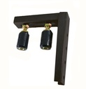 Sliding Gate Guide Roller Set - 210x225mm Black Bracket, 40x60mm Black Rollers