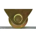 Zinc Plated Sliding Gate Wheel - 60mm U Groove External - Double Bearing