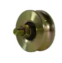 Zinc Plated Sliding Gate Wheel - 80mm U Groove Bracketless - Double Bearing