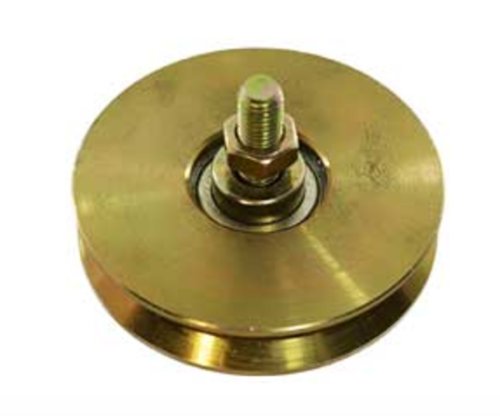 [WH483] Zinc Plated Sliding Gate Wheel - 120mm V Groove Bracketless - Double Bearing