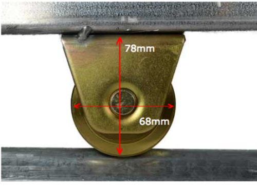 Sliding Gate Wheel V Groove Double bearing 68mm Dia