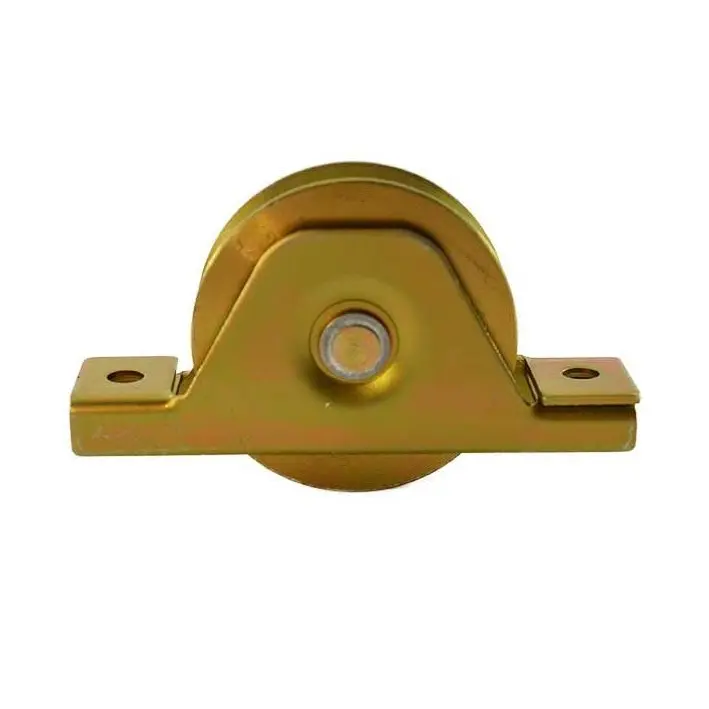[WH395] Zinc Plated Sliding Gate Wheel - 100mm U Groove Internal - Double Bearing