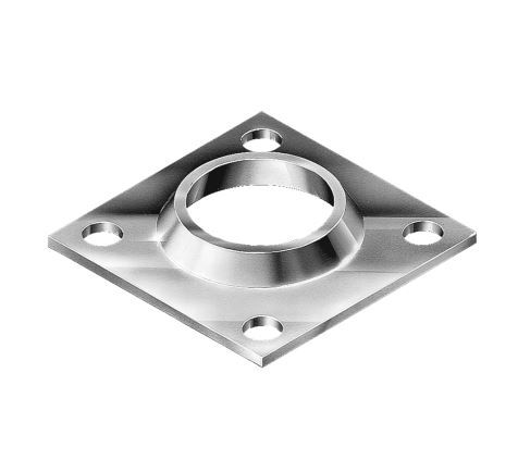 Square Steel Post Base Plate Sleeve insert for Round Post size 40NB (48.5mm OD)
