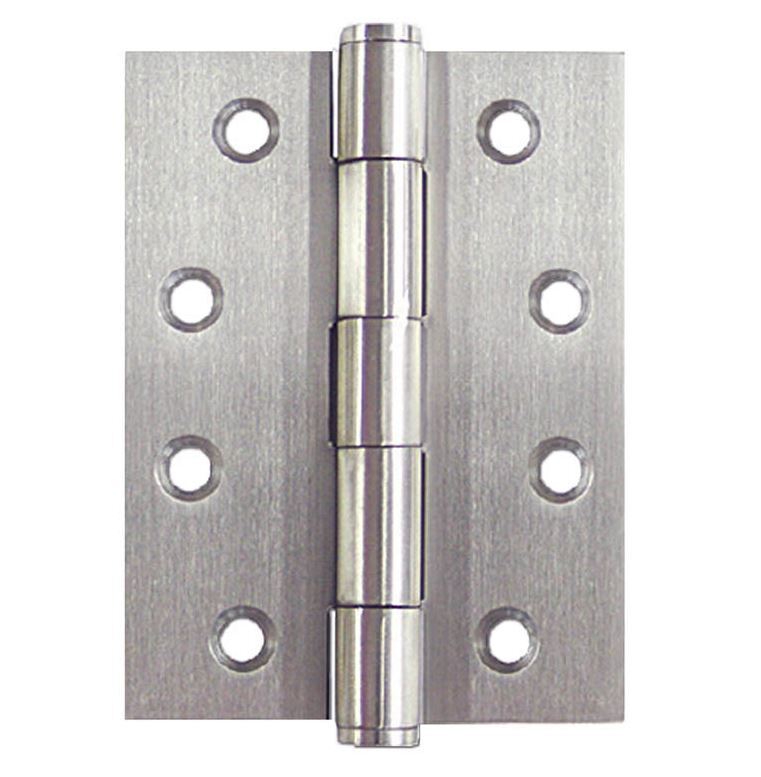 [HN134] Stainless Steel Butt Hinges - 100x100x2.5mm, Chrome Finish - Pair