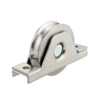 [WH397] Stainless Steel Sliding Gate Wheel - 90mm U Groove Internal - Double Bearing