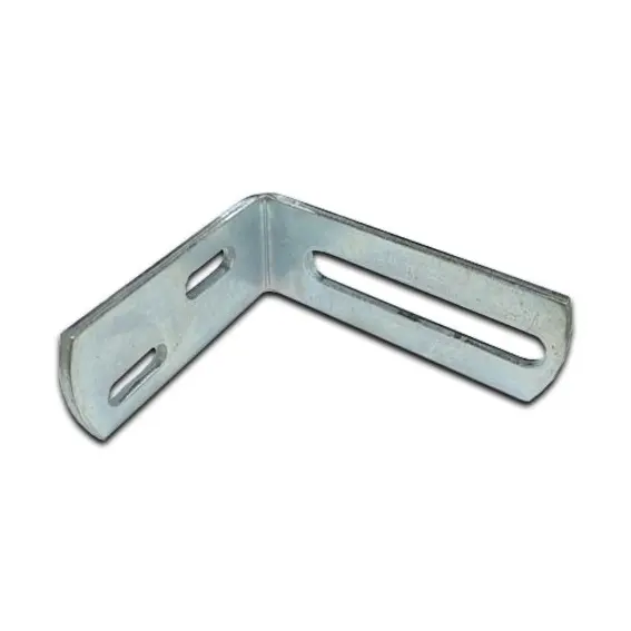 [BKGB305] Sliding Gate Guide Angle Bracket - 130x110mm, To Suit M16, Silver