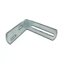 Sliding Gate Guide Angle Bracket - 130x110mm, To Suit M16, Silver