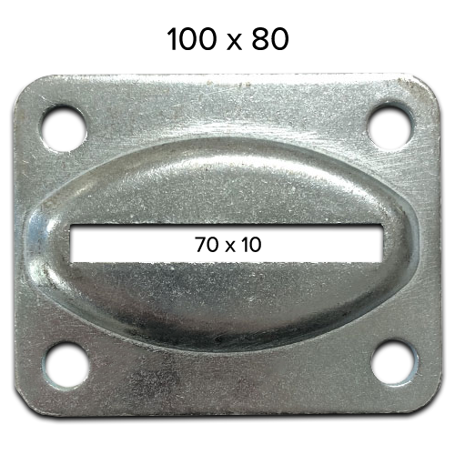 Steel Base for Gate Stop 100x80mm