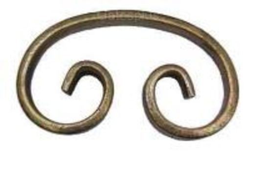 Steel C - Scroll 130mmx75mmx12mmx6mm - Zinc Plated