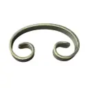 Steel C - Scroll 130mmx75mmx12mmx6mm - Zinc Plated