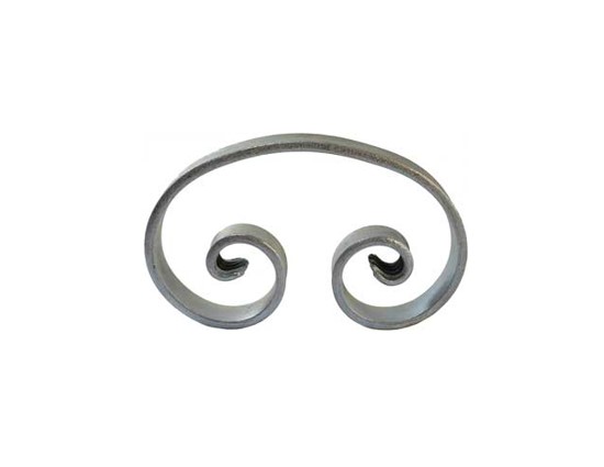 Steel C - Scroll 180x110x20x6mm - Zinc Plated