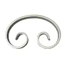 Steel C - Scroll 180x110x20x6mm - Zinc Plated