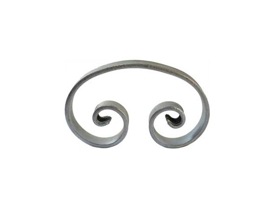 Steel C Scroll 120x80x20x6mm - Zinc Plated