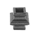 Steel Cast Knuckle 40x40mm for Square 17mm Dia - Zinc Plated