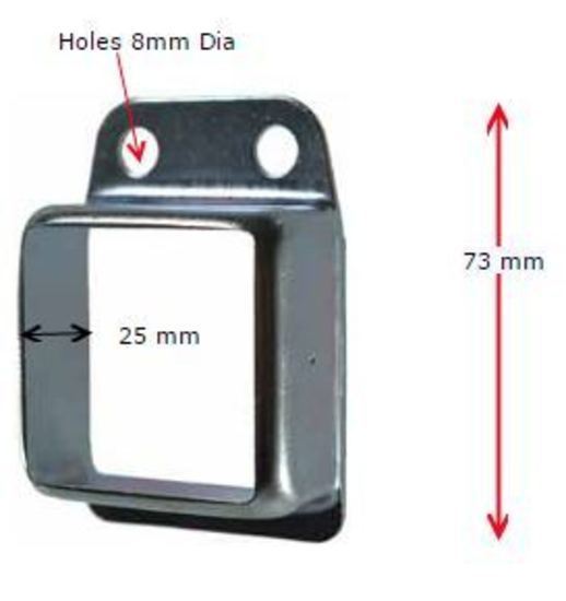 Steel Fence Rail Bracket for tube size  40x40 mm Single Lug