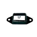 Steel Fence Rail Bracket, 38x25mm Tall Tube, Double Lug, 2 Hole - Black