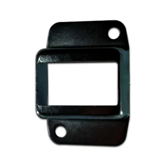 [BKRB467] Steel Fence Rail Bracket, 50x25mm Wide Tube, Double Lug, 2 Hole - Black