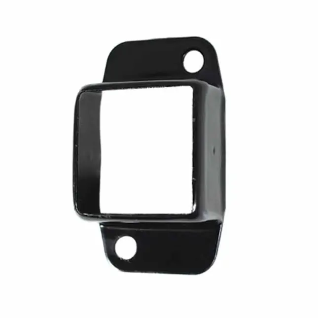 Steel Fence Rail Bracket, 40x40mm Tube, Double Lug, 2 Hole - Black
