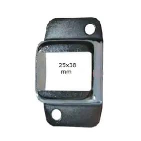 [BKRB459] Steel Fence Rail Bracket, 38x25mm Tube, Double Lug, 2 Hole