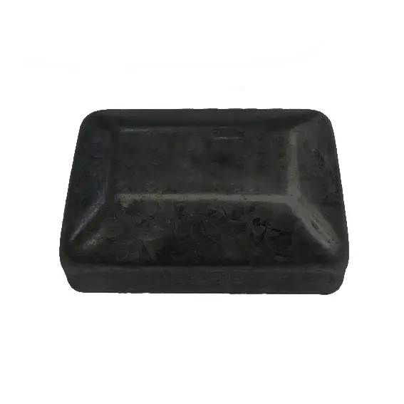 [CP631] Steel Galvabond Post End Cap for Tube  75x50mm Black