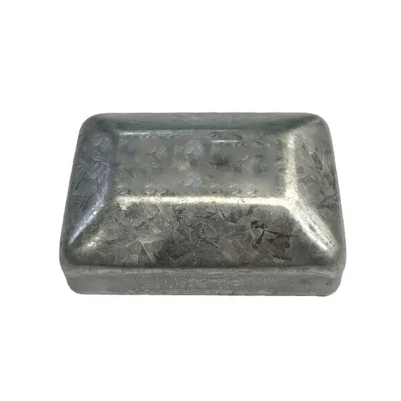 [CP650] Steel Galvabond Post End Cap for Tube 65x35 mm - Zinc