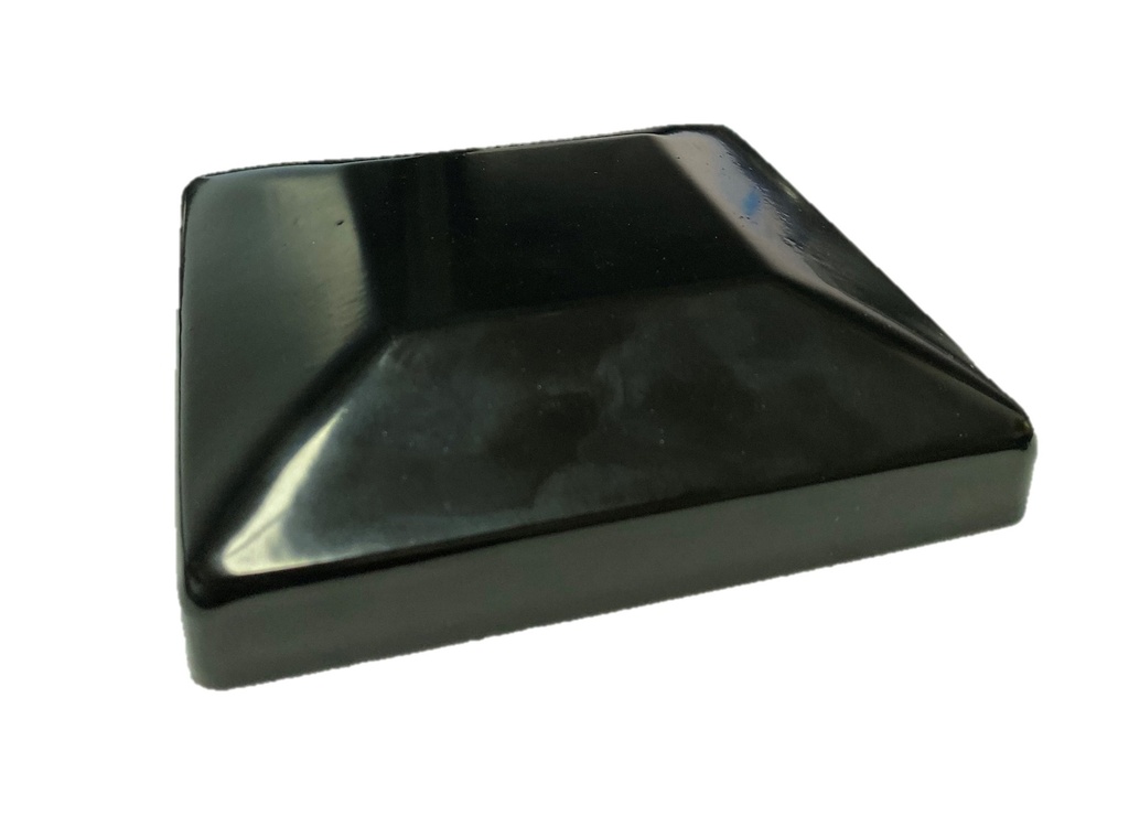 Steel Galvabond Post End Cap for tube size 125x125mm Black