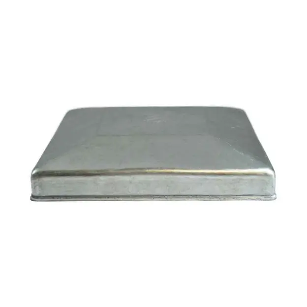 [CPSQ684] Steel Galvabond Post End Cap for tube size 150x150mm - Zinc