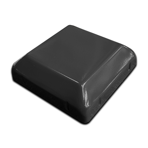 Steel Galvabond Post End Cap to fit tube Size 100x100mm - Charcoal Grey