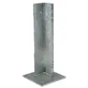 Square Steel Base Post Insert: 75x75mm Post, 130x130x5mm Base, 4 Holes
