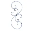 Steel S - Scroll  395x160x12x6mm - Zinc Plated