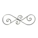 Steel S - Scroll 585x210x20x6mm - Zinc plated