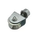 Zinc Plated Sliding Gate Wheel - 60mm Y Groove External - Double Bearing, 360° Turn