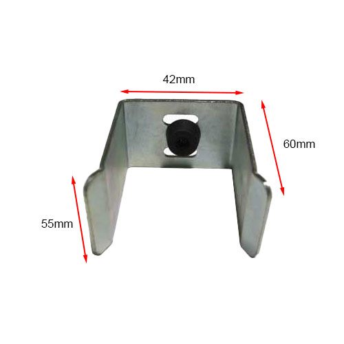 Steel Sliding Gate Holder for gate 40mm - Zinc plated with Rubber