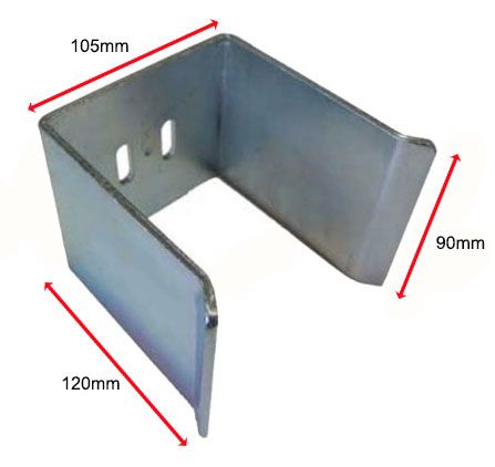 Steel Sliding Gate Holder for gates size 100mm - Zinc plated 