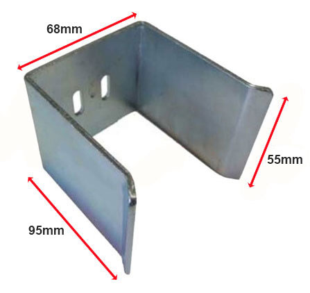 Steel Sliding Gate Holder for gates size 65mm - Zinc plated 