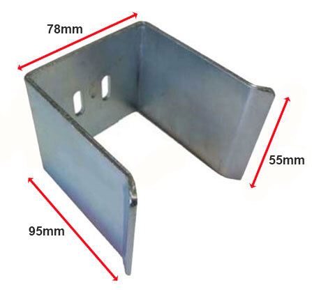 Steel Sliding Gate Holder for gates size 75mm - Zinc plated 