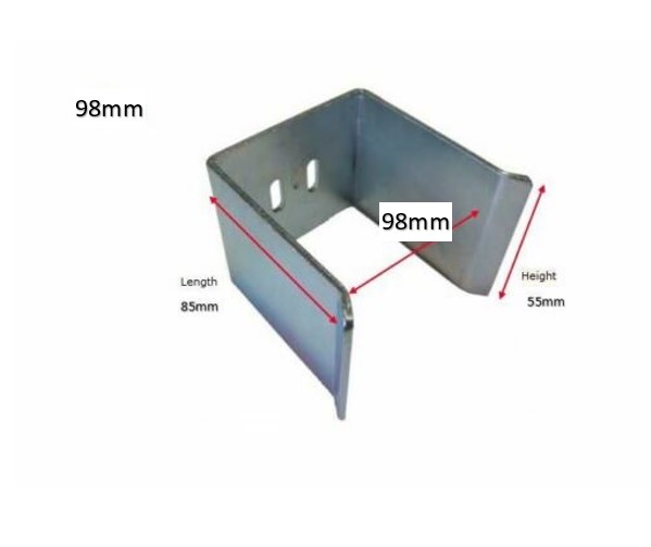 Steel Sliding Block Holder - 90mm, Black, Small Profile