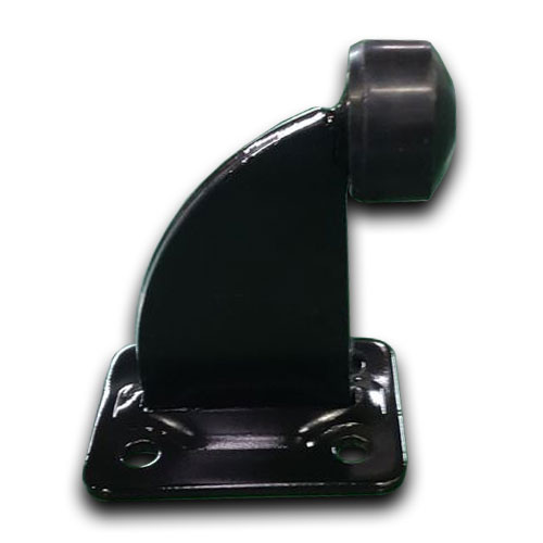 Steel Sliding Gate Stopper with Base Plate Floor mount Height 120mm - Black