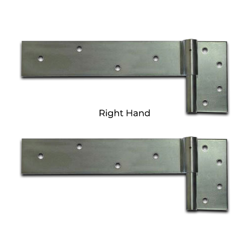 Steel Strap Timber Gate Hinge 300x50mm 14mm pin RH (Zinc) / pair