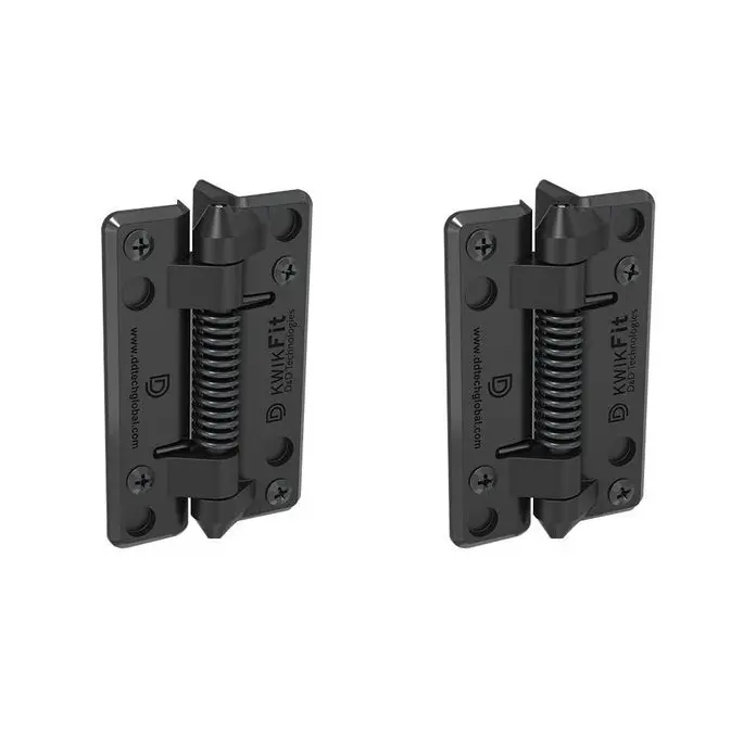 [HN725] D&D KwikFit Non-Spring Swing Gate Hinges - 20kg, Black, Two Legs - Pair