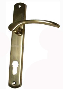 Swing Gate Lever Handle Euro Lock Set  - Brass Finished